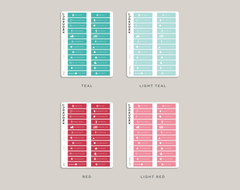 Federal Holiday & Notable Dates Monthly Planner Stickers for Hobonichi Cousin Planner HTM23