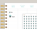 Kettlebell Icon Planner Stickers for MakseLife Planner U76