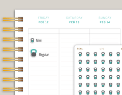 Kettlebell Icon Sticker Makselife Planner Cover