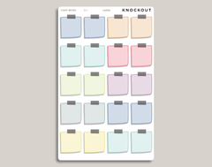 Sticky Note / Post It Note Planner Stickers for MakseLife Planner large light mixed
