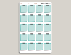 Sticky Note / Post It Note Planner Stickers for MakseLife Planner large teal