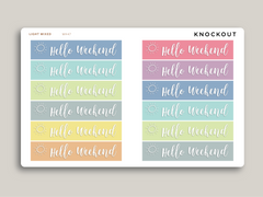 Hello Weekend Header Stickers for MakseLife Planner MH47