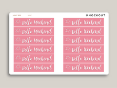 Hello Weekend Header Stickers for MakseLife Planner MH47
