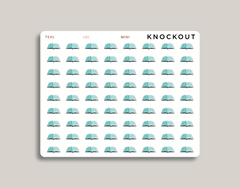 Book Icon Planner Stickers for MakseLife Planner mini teal