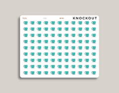 Coffee Icon Planner Stickers for MakseLife Planner mini teal