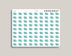 Credit Card Icon Planner Stickers for MakseLife Planner mini teal