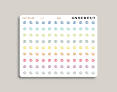 Pet Paw Icon Stickers for MakseLife Planner mini light mixed