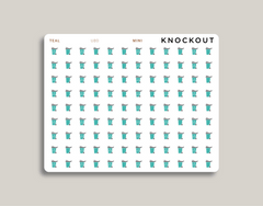 Garbage Can Icon Sticker makselife planner mini teal