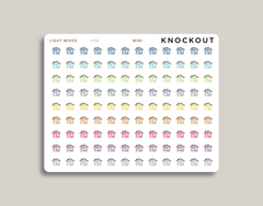 Home Icon Stickers for MakseLife Planner mini light mixed