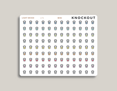 Kettlebell Icon Sticker Makselife Planner Mini Light mixed