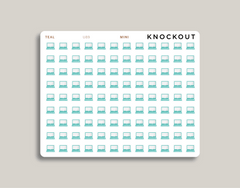 Laptop Computer Icon Planner Stickers for MakseLife Planner mini teal