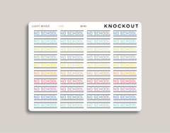 No School Planner Stickers for MakseLife Planner mini light mixed