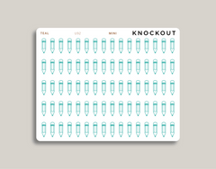 Pencil Icon Planner Stickers for MakseLife Planner mini teal