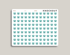 Phone Icon Planner Stickers for MakseLife Planner mini teal