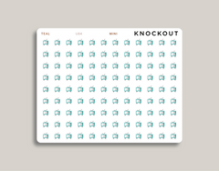 TV Icon Planner Stickers for MakseLife Planner mini teal