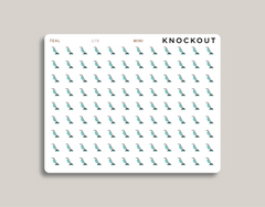 Vacuum icon stickers makselife planner mini teal