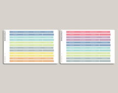 Solid Month View Day of the Week Cover Planner Stickers for MakseLife Planner R84