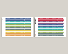 Solid Month View Day of the Week Cover Planner Stickers for MakseLife Planner R84