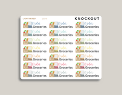 Order Groceries Planner Stickers for Makse Life Planners light mixed