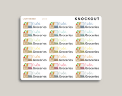 Order Groceries Planner Stickers for Makse Life Planners light mixed
