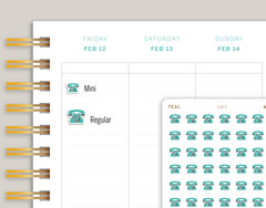 Phone Icon Planner Stickers for MakseLife Planner cover