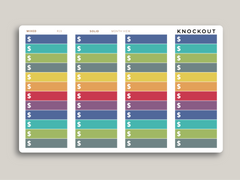 Dollar Sign Month Label Planner Stickers for MakseLife Planner R19