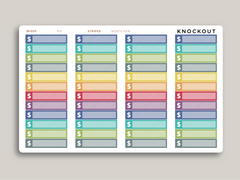 Dollar Sign Month Label Planner Stickers for MakseLife Planner R19