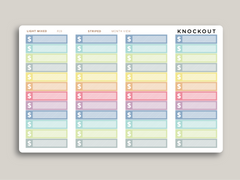 Dollar Sign Month Label Planner Stickers for MakseLife Planner R19