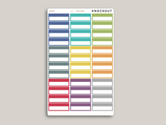 Quarter Box with Label Stickers for MakseLife Planner R30