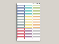 Quarter Box with Label Stickers for MakseLife Planner R30