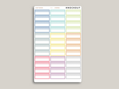 Quarter Box with Label Stickers for MakseLife Planner R30