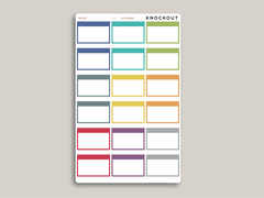 Half Box with Label Stickers for  MakseLife Planner R31