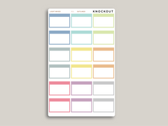 Half Box with Label Stickers for  MakseLife Planner R31