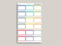 Half Box with Label Stickers for  MakseLife Planner R31