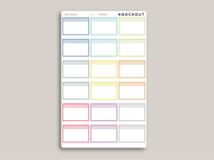 Half Box with Label Stickers for  MakseLife Planner R31