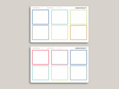 Side Full Box Planner Stickers for  MakseLife Horizontal Planner R36