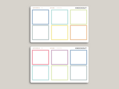 Side Full Box Planner Stickers for  MakseLife Horizontal Planner R36