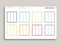 Divided Bottom Full Box Planner Stickers for  MakseLife Vertical Planner R37