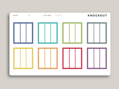 Divided Bottom Full Box Planner Stickers for  MakseLife Vertical Planner R37