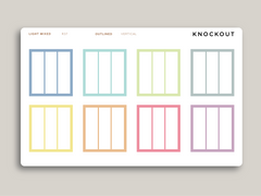 Divided Bottom Full Box Planner Stickers for  MakseLife Vertical Planner R37