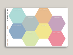 Goal Hexagon with Category Planner Stickers for MakseLife Planners R41