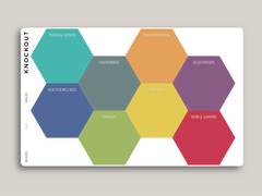 Goal Hexagon with Category Planner Stickers for MakseLife Planners R41