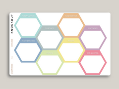 Goal Hexagon with Category Planner Stickers for MakseLife Planners R41