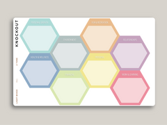 Goal Hexagon with Category Planner Stickers for MakseLife Planners R41