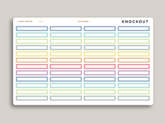 A5 Daily Single Line Time Block Planner Stickers for MakseLife Planner R53