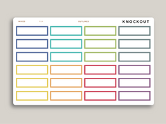 A5 Daily Double Line Time Block Planner Stickers for MakseLife Planner R54