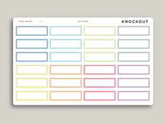 A5 Daily Double Line Time Block Planner Stickers for MakseLife Planner R54
