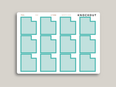 Monthly Box with Date Cut-out Planner Stickers for MakseLife Daily Planner R68