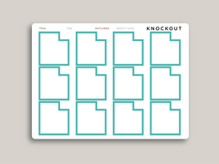 Monthly Box with Date Cut-out Planner Stickers for MakseLife Daily Planner R68