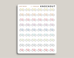 Bicycle Icon Planner Stickers for MakseLife Planner regular light mixed